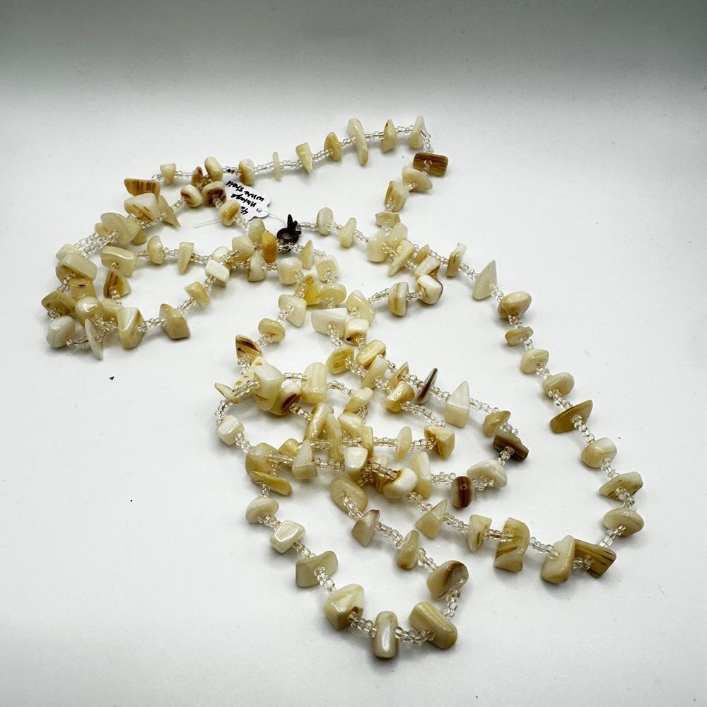 42” of genuine‎ shell and seed bead necklace!
